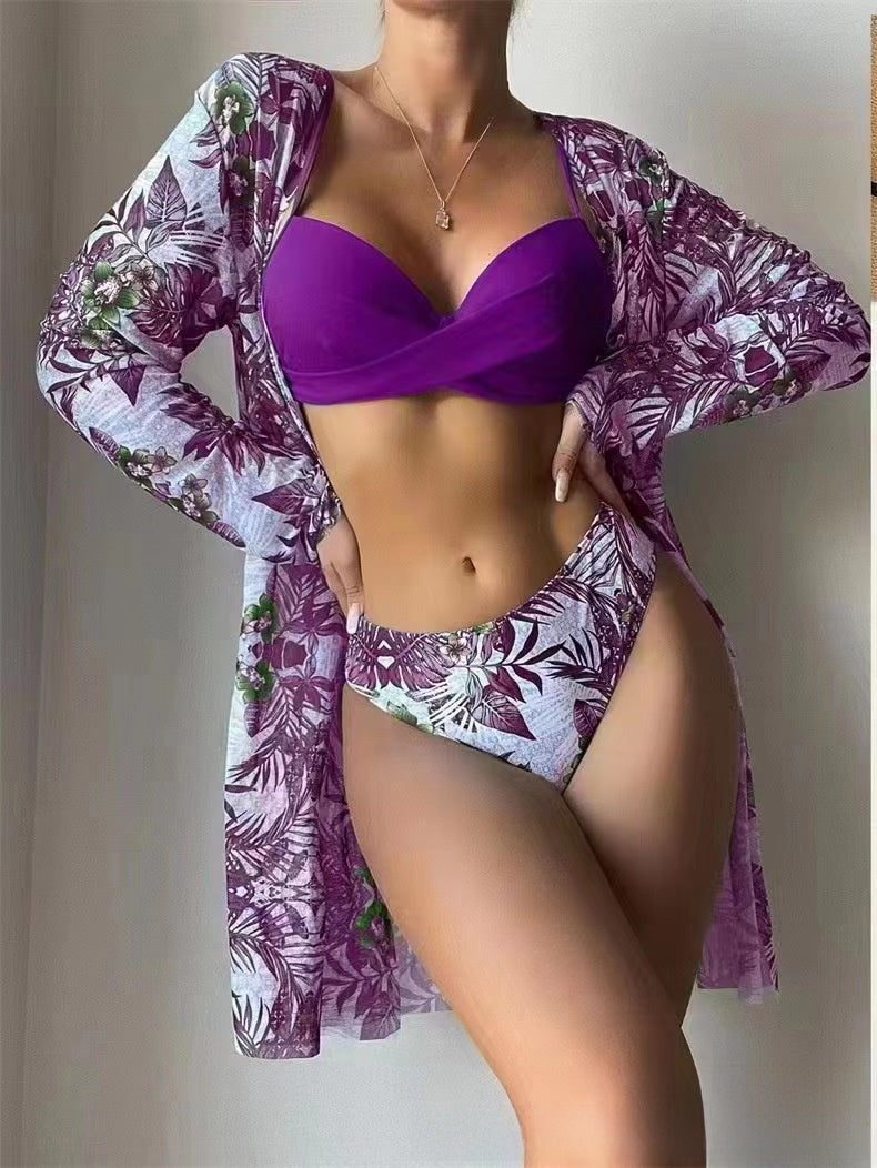 Womens Three-Piece Swimsuit Set