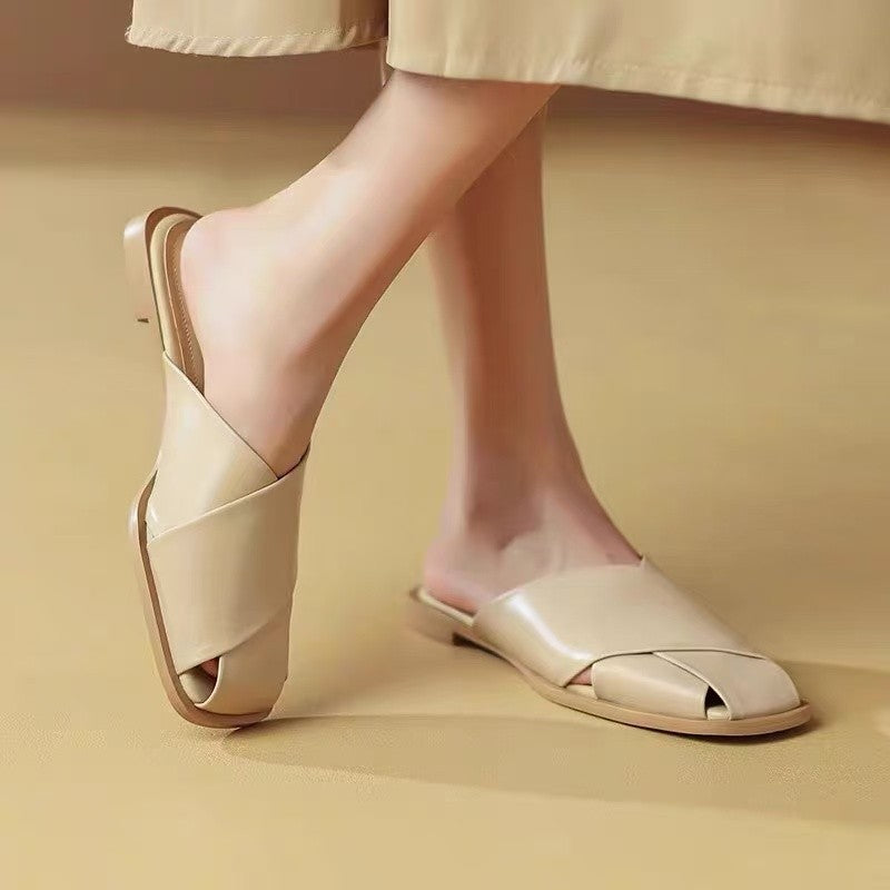 Womens Toe Slippers Flat Sole Casual Wear