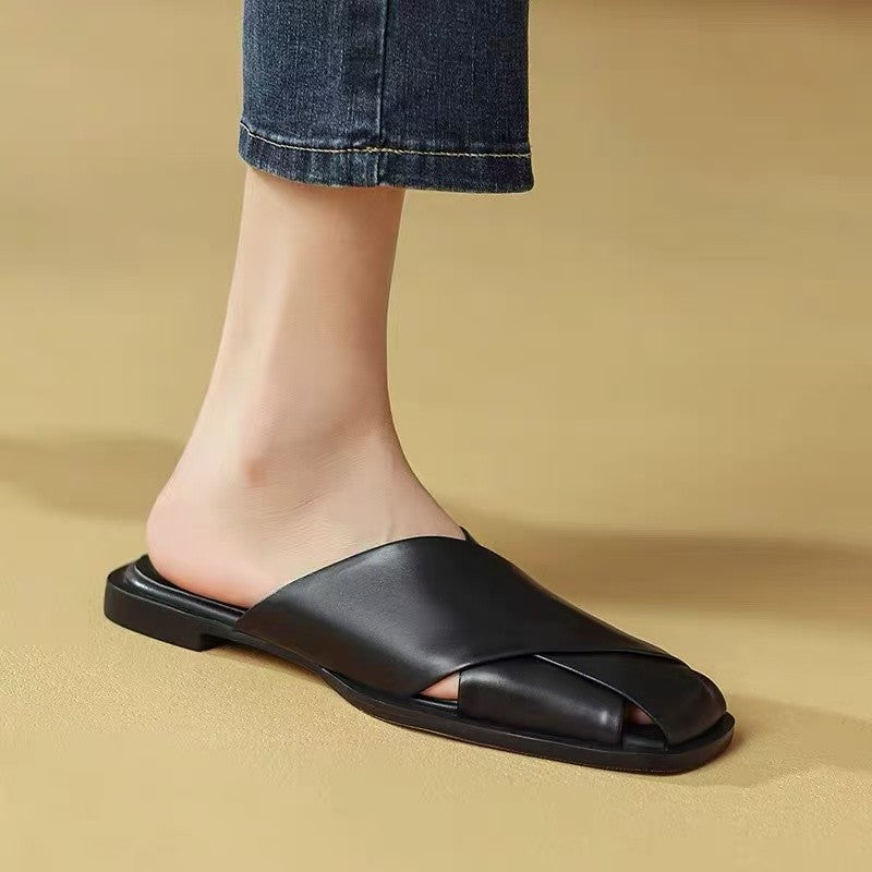 Womens Toe Slippers Flat Sole Casual Wear