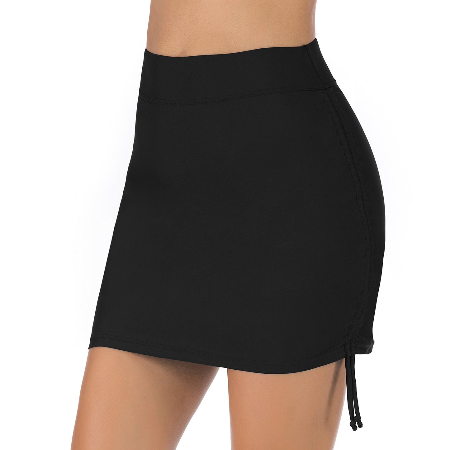 Womens Two-Piece Swim Dress Adjustable High-Waisted Quick-Dry Swimsuit