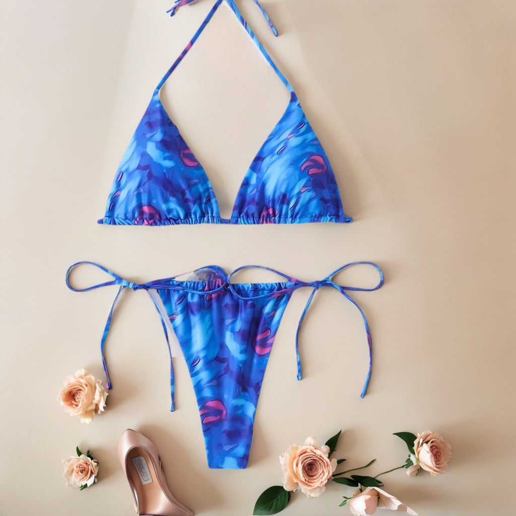 Womens Two-Piece Swimsuit Sleeveless Backless