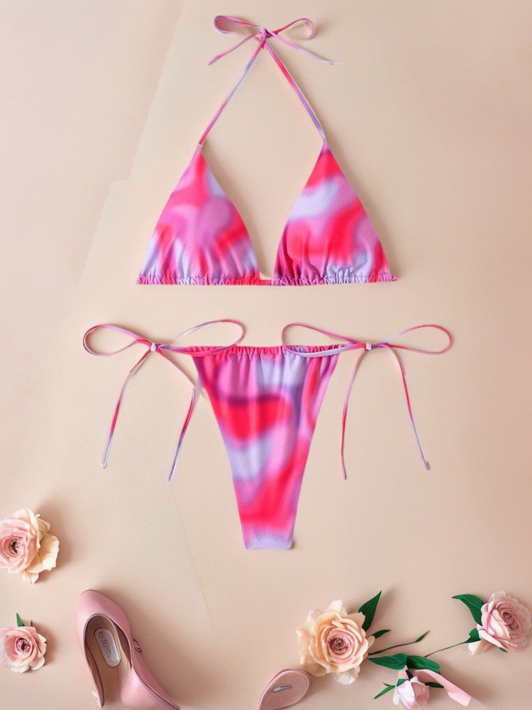 Womens Two-Piece Swimsuit Sleeveless Backless