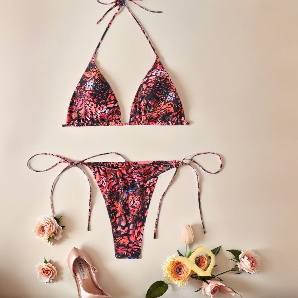 Womens Two-Piece Swimsuit Sleeveless Backless