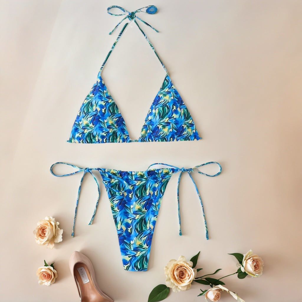 Womens Two-Piece Swimsuit Sleeveless Backless