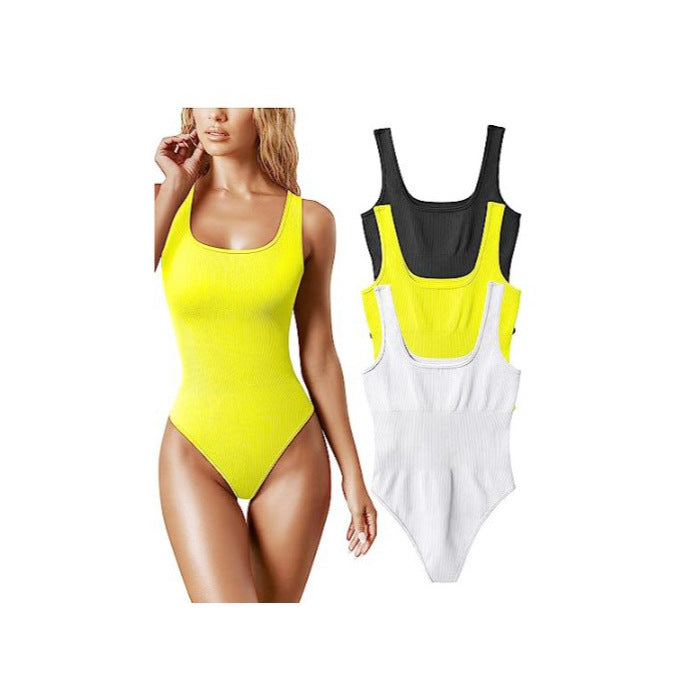 Womens U-Neck Sleeveless Jumpsuit