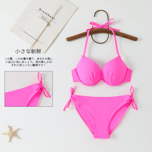 Womens Underwire Bikini Swimsuit Three-Piece Set