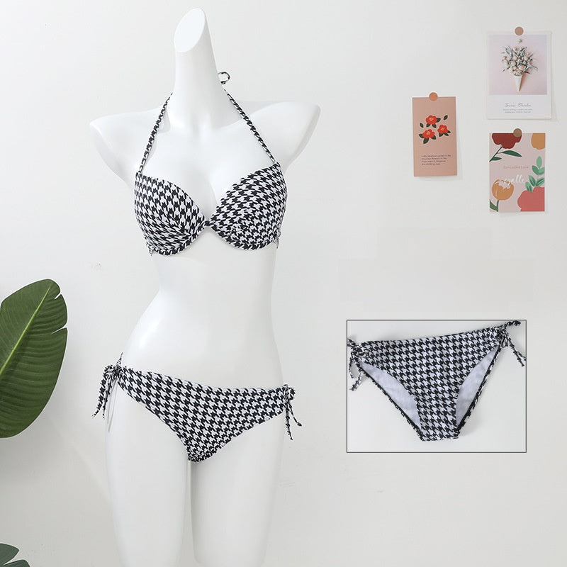 Womens Underwire Bikini Swimsuit Three-Piece Set