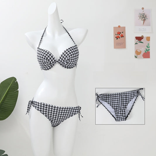 Womens Underwire Bikini Swimsuit Three-Piece Set