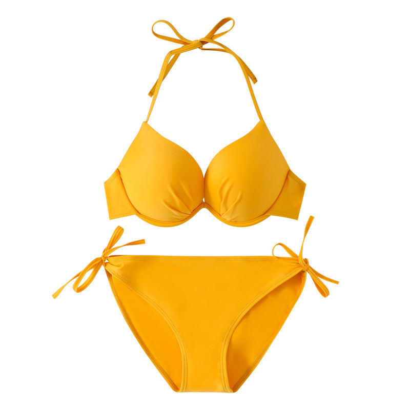 Womens Underwire Bikini Swimsuit Three-Piece Set