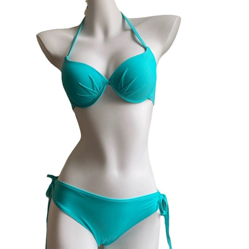 Womens Underwire Bikini Swimsuit Three-Piece Set