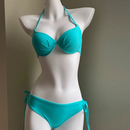 Womens Underwire Bikini Swimsuit Three-Piece Set