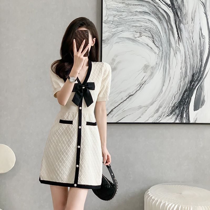 Womens V Neck A Line Dress