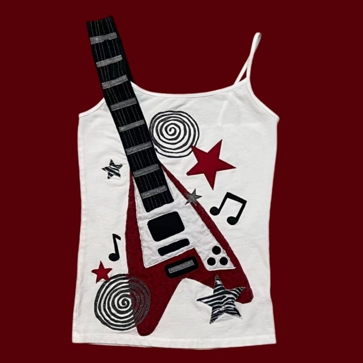 Womens V-Neck Digital Print T-Shirt