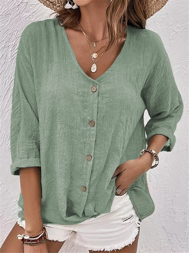 Womens V-Neck Short Sleeve Shirt