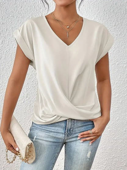 Womens V-Neck Short Sleeve T-Shirt