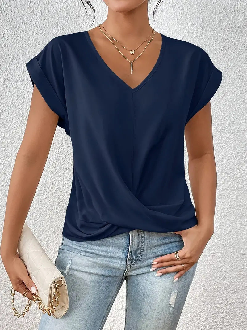 Womens V-Neck Short Sleeve T-Shirt