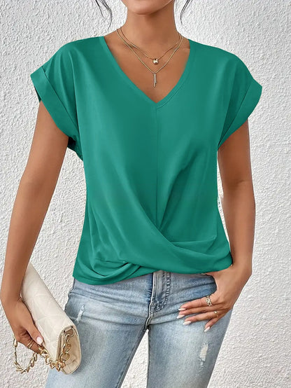 Womens V-Neck Short Sleeve T-Shirt