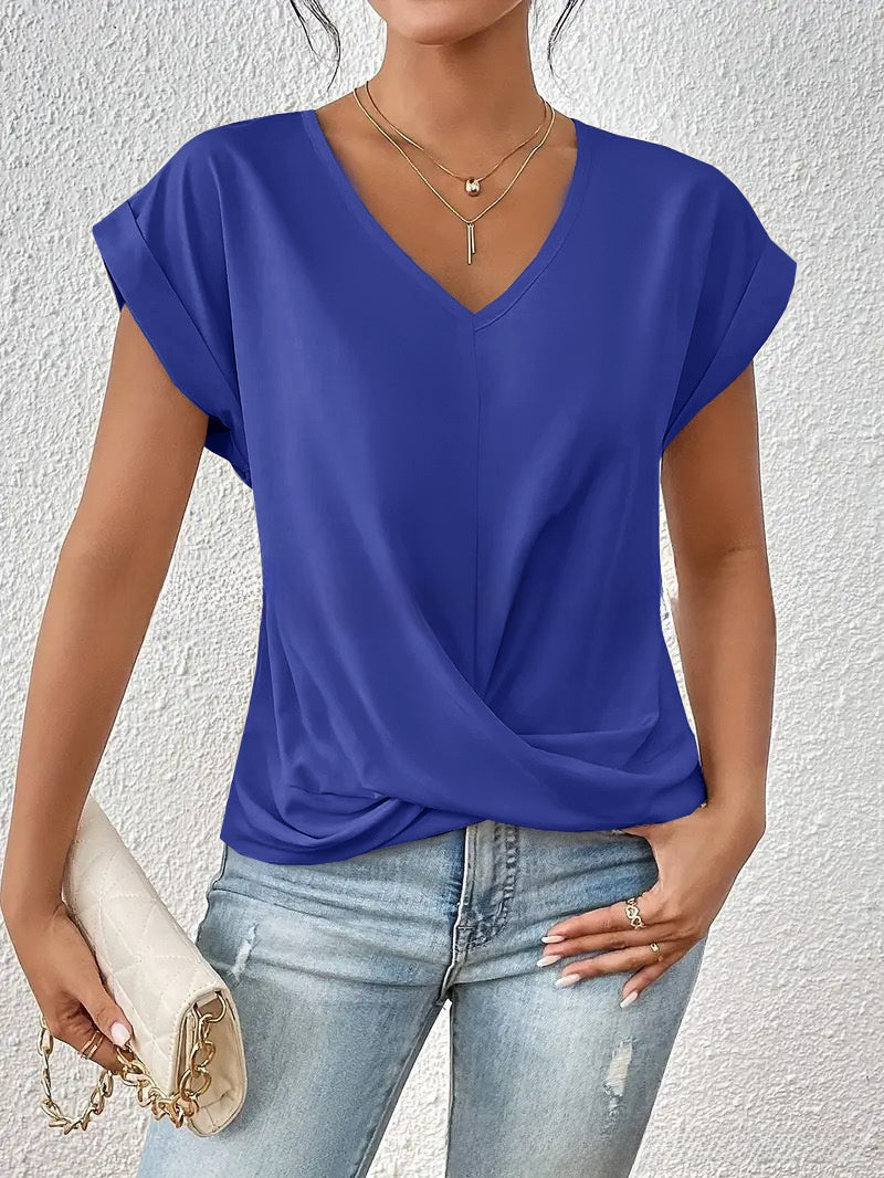 Womens V-Neck Short Sleeve T-Shirt