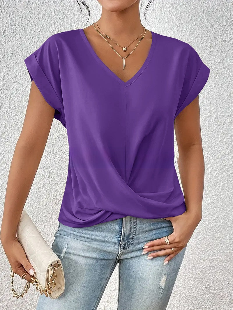 Womens V-Neck Short Sleeve T-Shirt