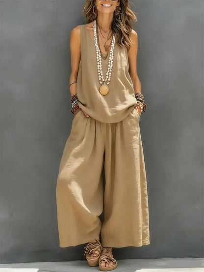 Womens V-Neck Vest and Pants