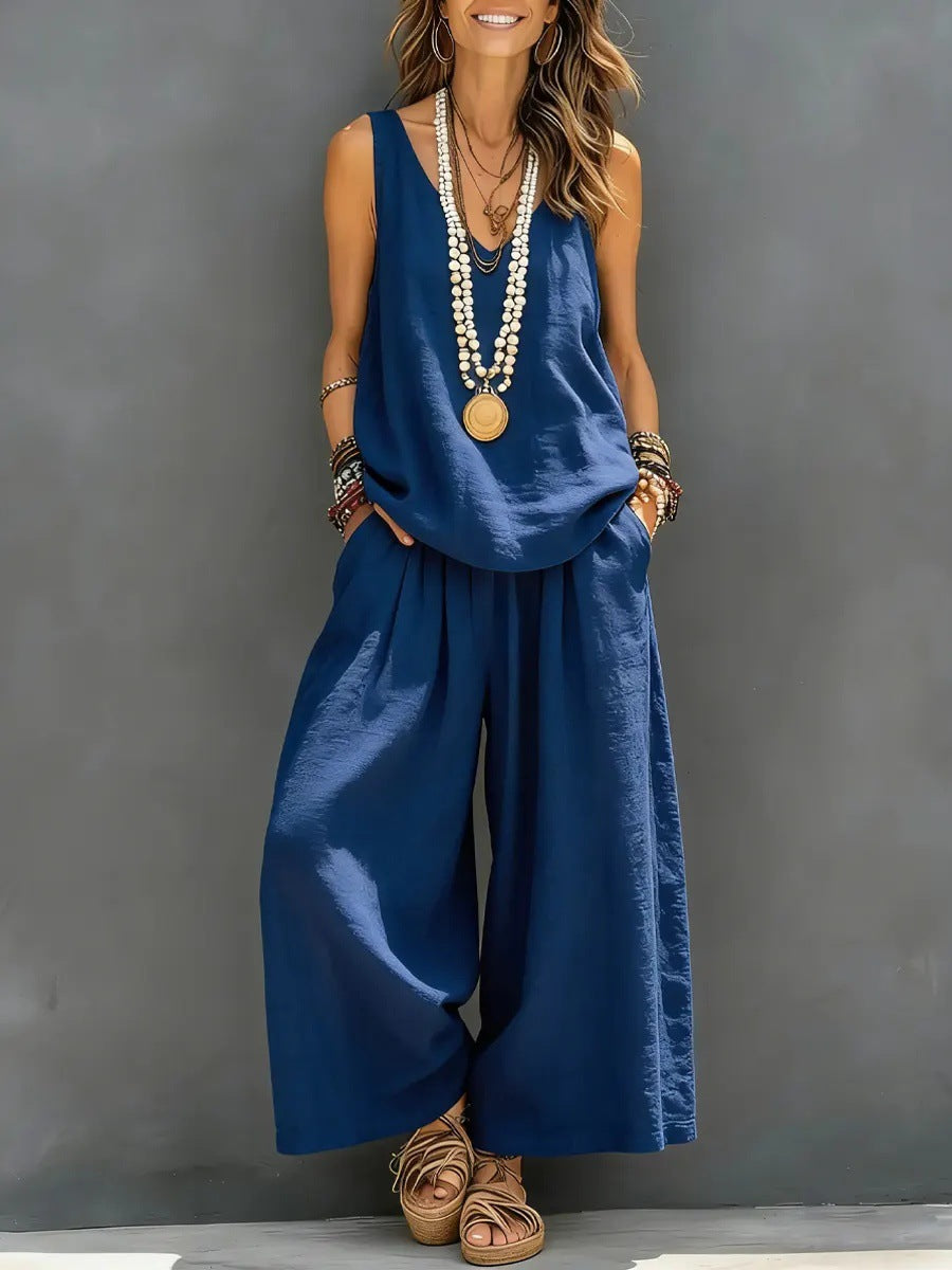 Womens V-Neck Vest and Pants
