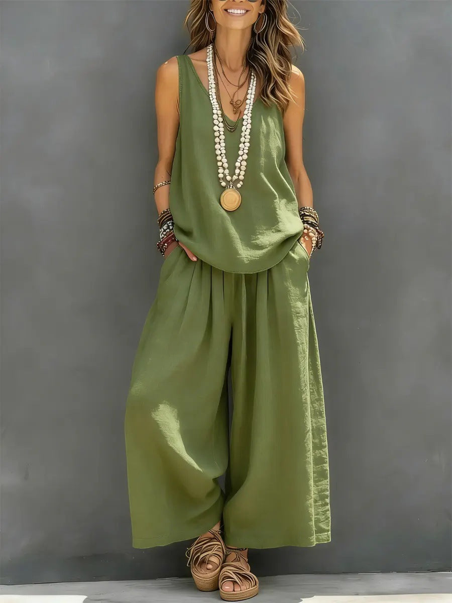 Womens V-Neck Vest and Pants