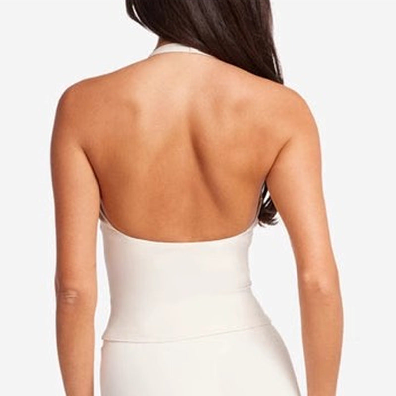 Womens V-Neck Yoga Fitness Vest
