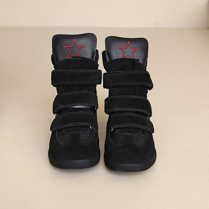 Womens Velcro Heightening Sports Shoes