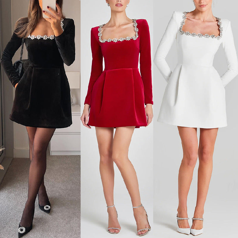 Womens Velvet Dress