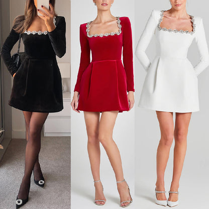Womens Velvet Dress