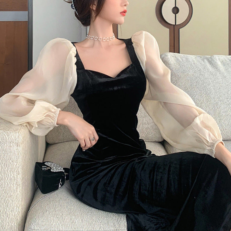 womens velvet dress