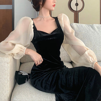 womens velvet dress