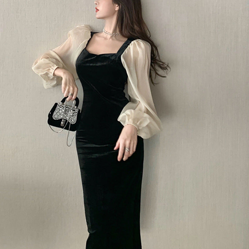 womens velvet dress