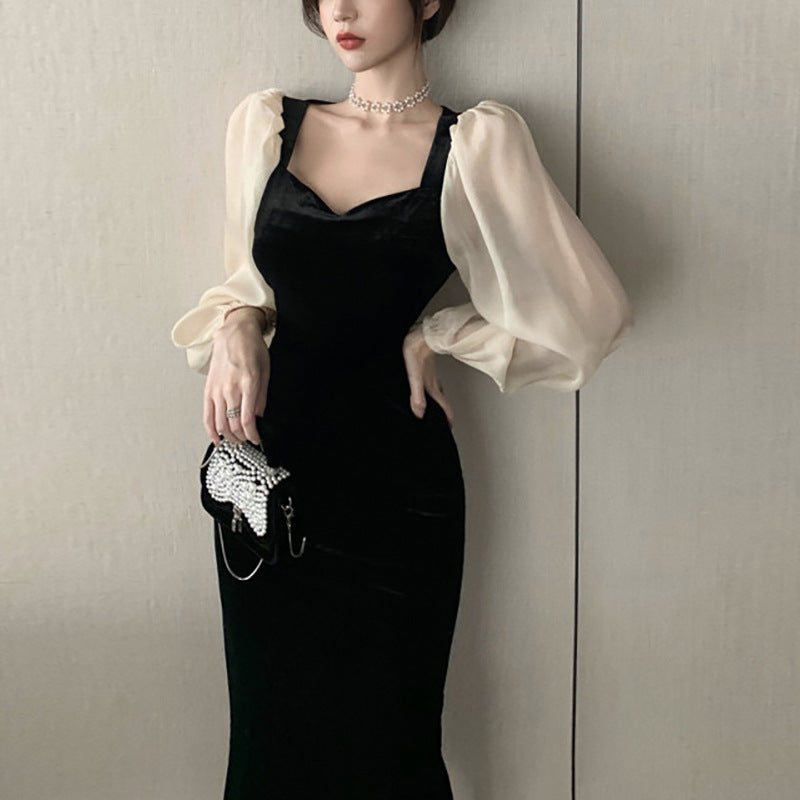 womens velvet dress