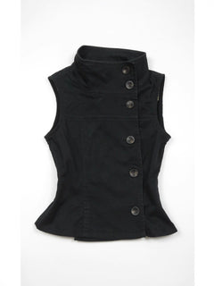 Black button vest