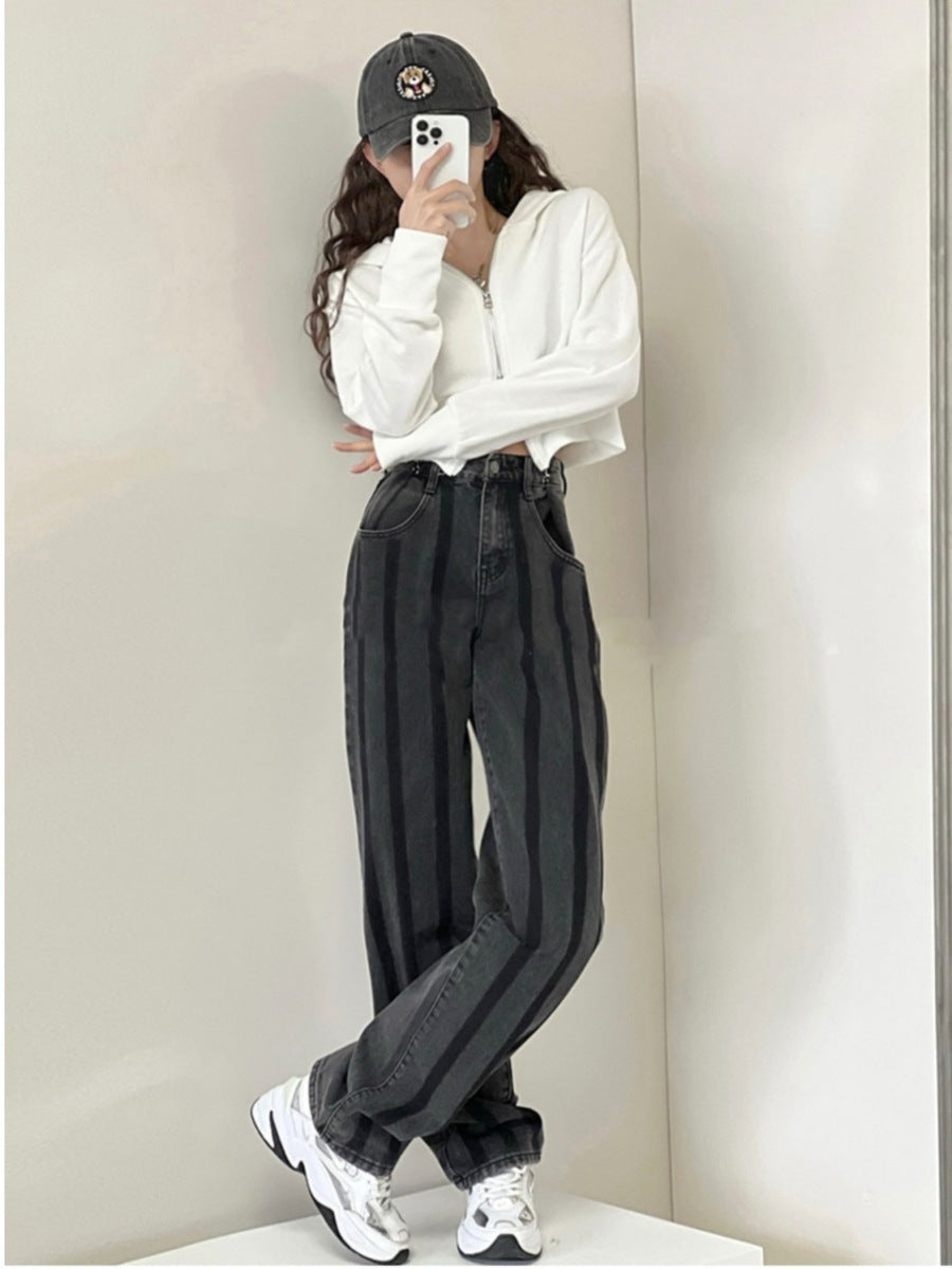 Womens Vintage Hooded Double Zipper High Waist Jacket