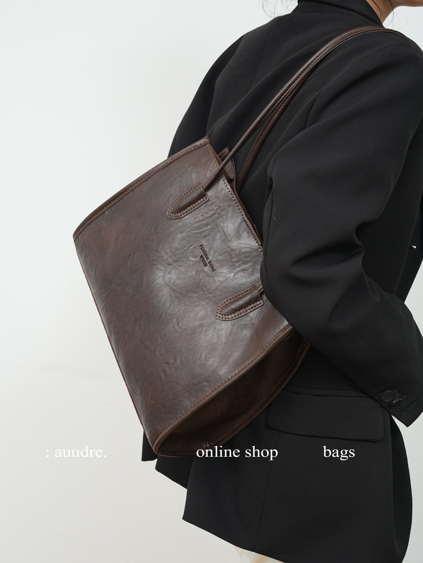 Womens Vintage PU Tote Bag
