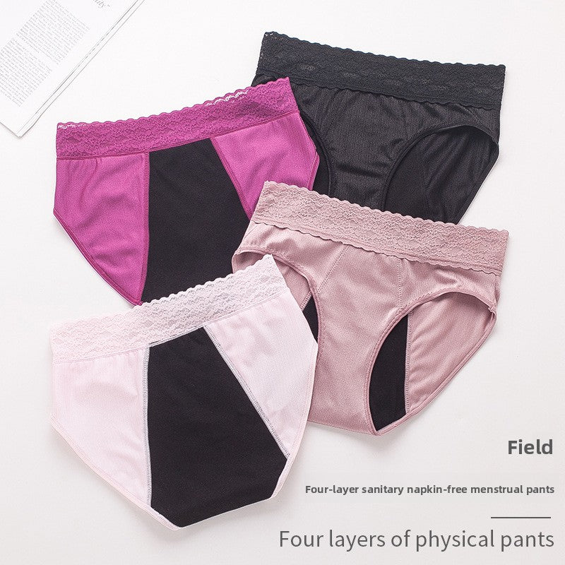 Womens Washable Menstrual Underwear High Waist Leak Proof