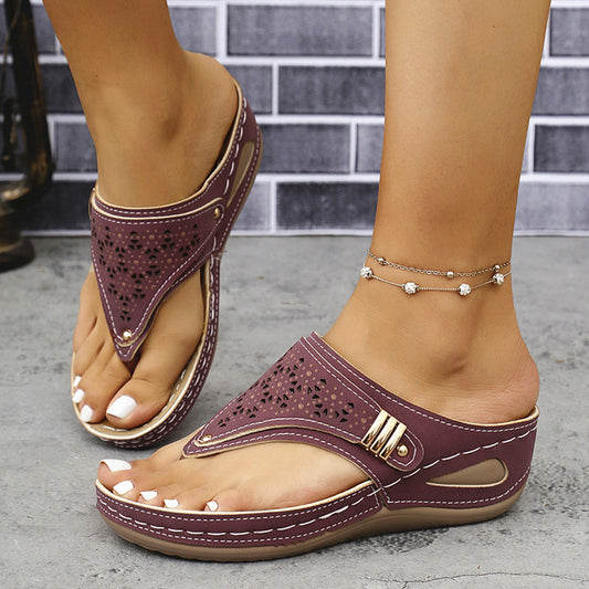 Womens Wedge Herringbone Sandals