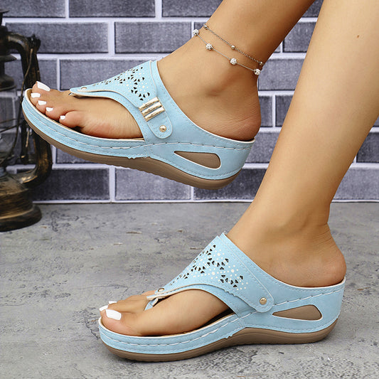 Womens Wedge Herringbone Sandals