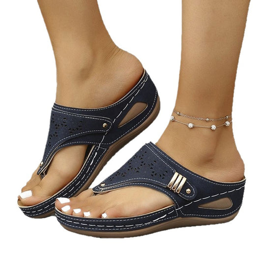 Womens Wedge Herringbone Sandals