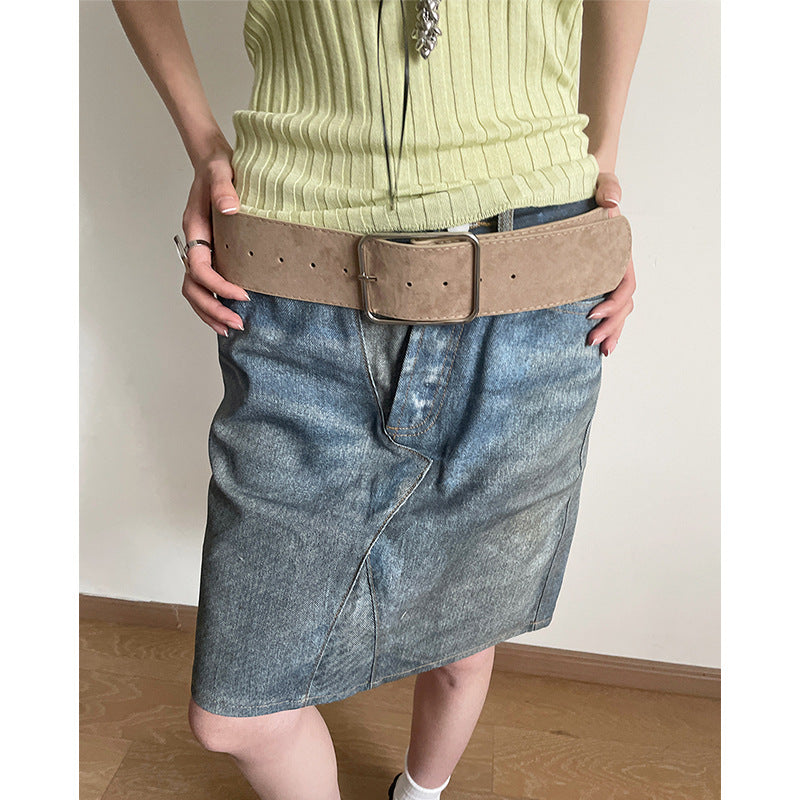 Womens Wide Leather Belt
