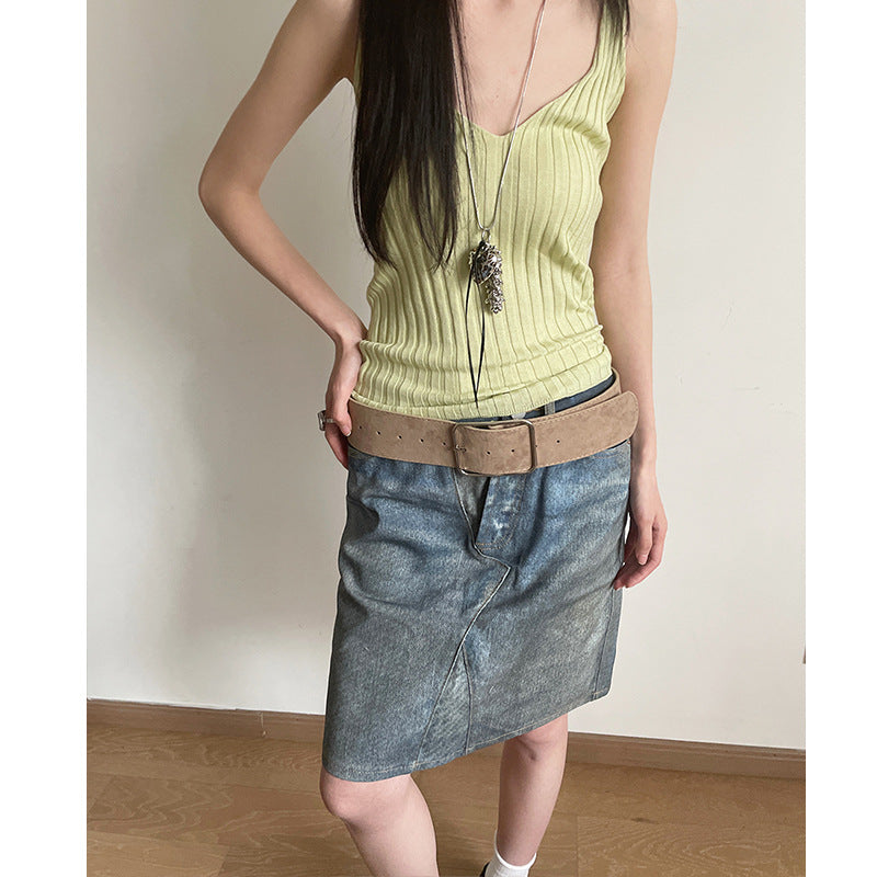 Womens Wide Leather Belt