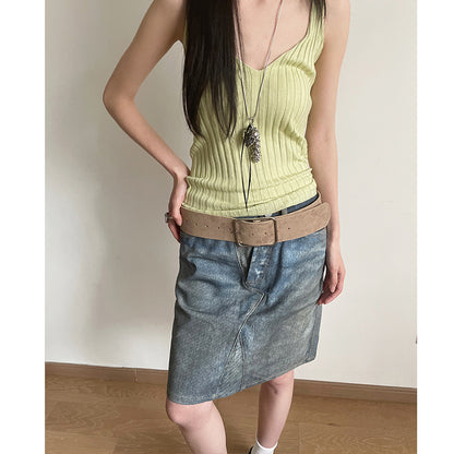 Womens Wide Leather Belt