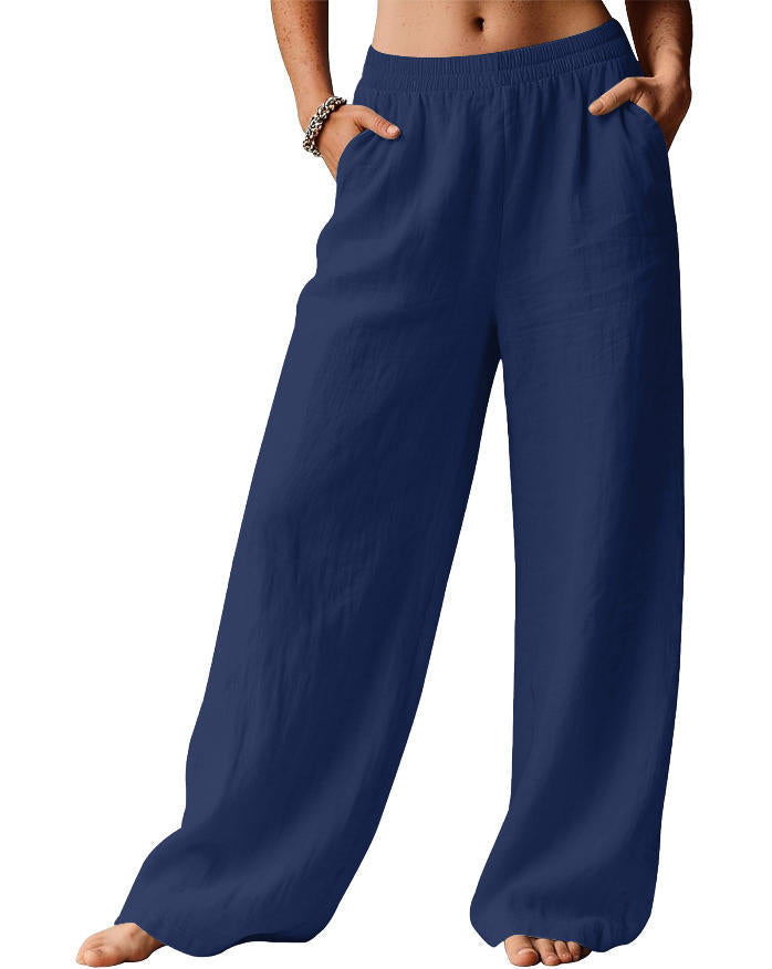 Womens Wide Leg Casual Pants