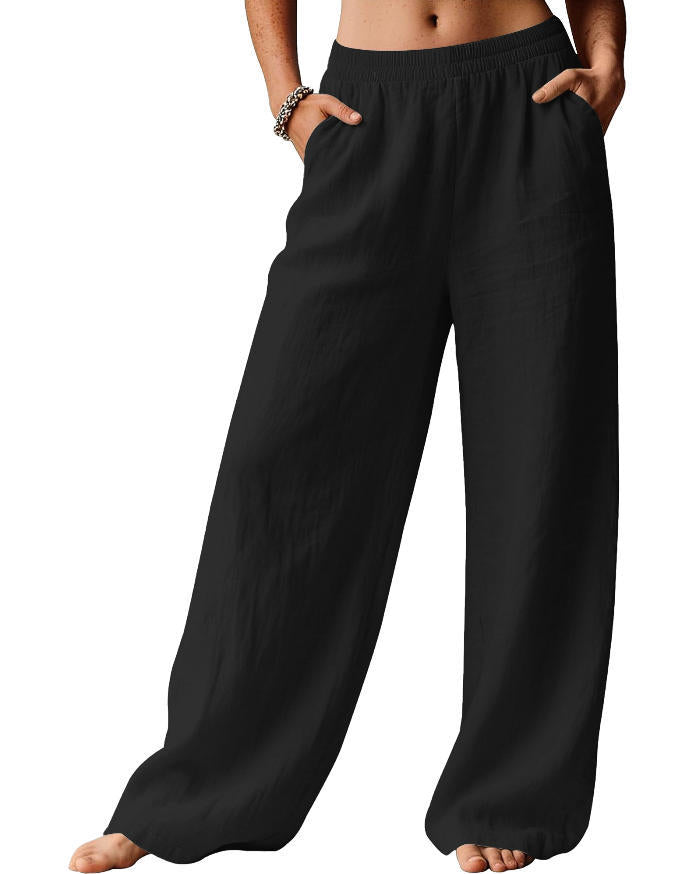 Womens Wide Leg Casual Pants