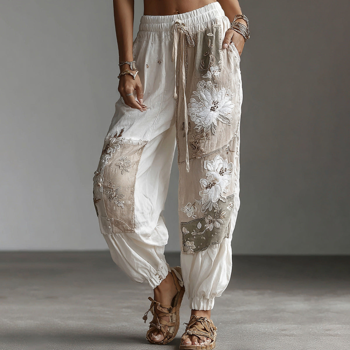 Womens Wide-Leg Casual Pants
