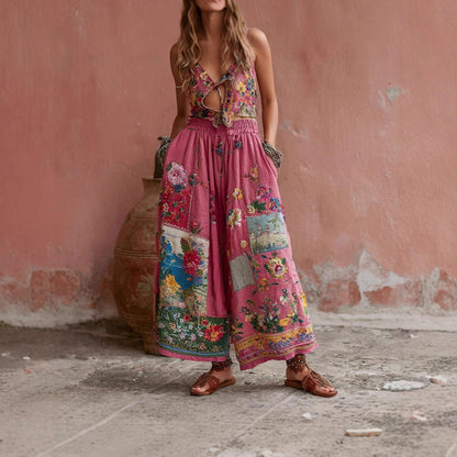 Womens Wide-Leg Casual Pants