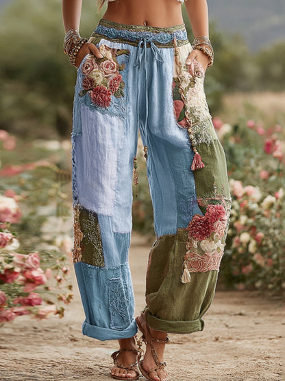Womens Wide-Leg Casual Pants