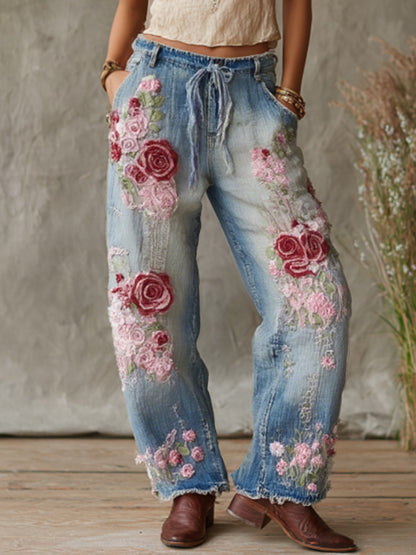 Womens Wide-Leg Casual Pants